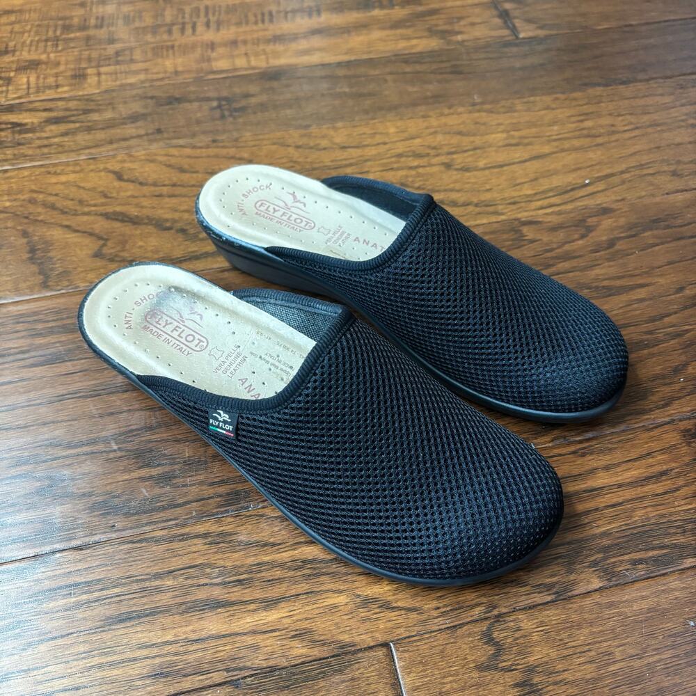 Fly Flot Made in Italy Anti-Shock Slip On Mules Clogs Size 41 9.5 Comfort